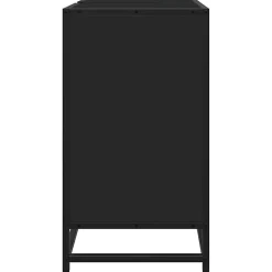 Armoire de lavabo de salle de bain noir 65x33x60 cm vidaXL