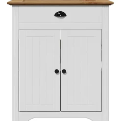 Armoire de lavabo de salle de bain BODO blanc marron 70x35x80cm vidaXL