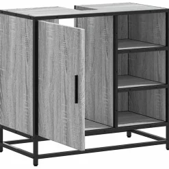 Armoire de lavabo de salle de bain sonoma gris 65x33x60 cm vidaXL