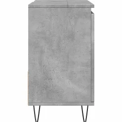 Armoire de lavabo de salle de bain gris béton 65x33x60 cm vidaXL