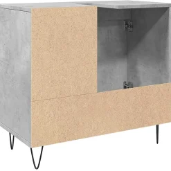 Armoire de lavabo de salle de bain gris béton 65x33x60 cm vidaXL
