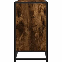 Armoire de lavabo de salle de bain chêne fumé 65x33x60 cm vidaXL