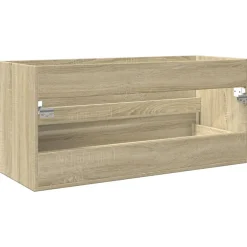 Armoire de lavabo de salle de bain chêne sonoma 100x38,5x45 cm