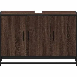 Armoire de lavabo de salle de bain chêne marron 90x33x60 cm vidaXL