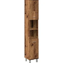 Armoire de salle de bain vieux bois 30x30x179cm bois ingénierie vidaXL