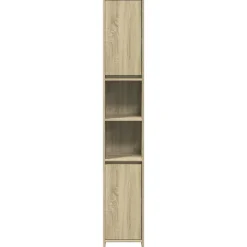 Armoire de salle de bain Chêne sonoma 30x30x183,5 cm Aggloméré vidaXL