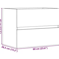 Armoire de salle de bain gris béton bois d'ingénierie vidaXL