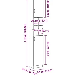 Armoire de salle de bain vieux bois bois d'ingénierie vidaXL