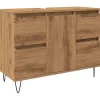 Armoire de salle de bain chêne artisanal bois d'ingénierie vidaXL