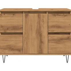 Armoire de salle de bain chêne artisanal bois d'ingénierie vidaXL