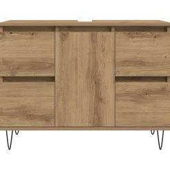Armoire de salle de bain chêne artisanal bois d'ingénierie vidaXL
