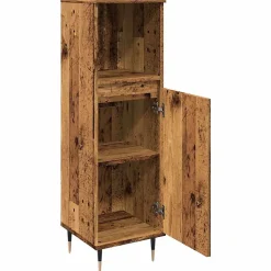 Armoire de salle de bain vieux bois 30x30x100cm bois ingénierie vidaXL