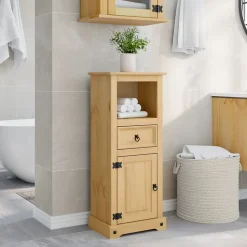 Armoire de salle de bain Corona 45x33x110 cm bois de pin massif vidaXL
