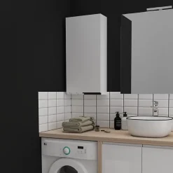 Armoire de salle de bain 40x80 laqué blanc brillant à suspendre