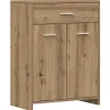 Armoire de salle de bain chêne artisanal 60x33x80 cm vidaXL