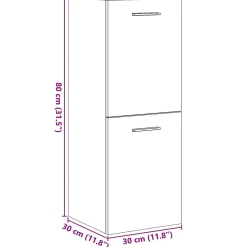 Armoire de salle de bain suspendue vieux bois bois d'ingénierie vidaXL