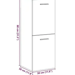 Armoire de salle de bain suspendue vieux bois bois d'ingénierie vidaXL