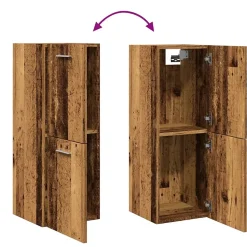 Armoire de salle de bain suspendue vieux bois bois d'ingénierie vidaXL