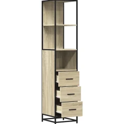 Armoire de salle de bain chêne sonoma 35x37,5x166 cm vidaXL