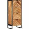 Armoire de salle de bain bois massif d'acacia et fer vidaXL