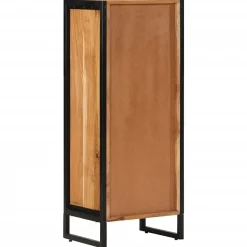 Armoire de salle de bain bois massif d'acacia et fer vidaXL
