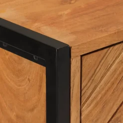 Armoire de salle de bain bois massif d'acacia et fer vidaXL