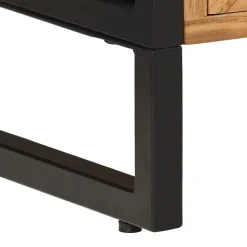 Armoire de salle de bain bois massif d'acacia et fer vidaXL