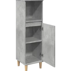 Armoire de salle de bain gris béton 30x30x100 cm vidaXL