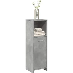 Armoire de salle de bain Gris béton 30x30x95 cm Aggloméré vidaXL