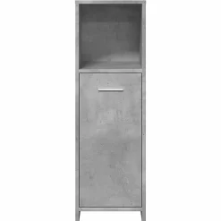 Armoire de salle de bain Gris béton 30x30x95 cm Aggloméré vidaXL
