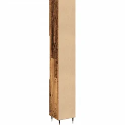Armoire de salle de bain vieux bois 30x30x190cm bois ingénierie vidaXL