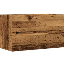 Armoire de salle de bain suspendue vieux bois bois d'ingénierie vidaXL