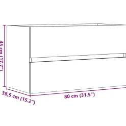 Armoire de salle de bain suspendue vieux bois bois d'ingénierie vidaXL