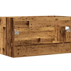 Armoire de salle de bain suspendue vieux bois bois d'ingénierie vidaXL
