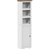 Armoire de salle de bain BODO blanc et marron 44x30x160 cm vidaXL