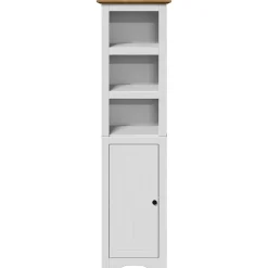 Armoire de salle de bain BODO blanc et marron 44x30x160 cm vidaXL