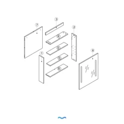 Armoire de salle de bain à miroir LED 55 x 15 x 65cm - DILECI