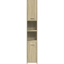 Armoire de salle de bain Chêne sonoma 30x30x183,5 cm Aggloméré vidaXL