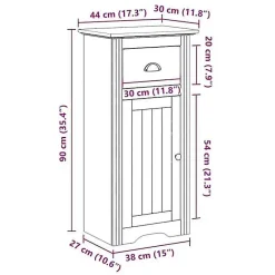 Armoire de salle de bain BODO blanc 44x30x90 cm vidaXL