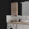 Armoire de salle de bain 40x80 décor chêne oak bordolino à suspendre