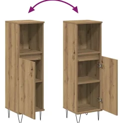 Armoire de salle de bain chêne artisanal 30x30x100 cm vidaXL