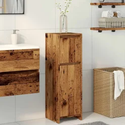 Armoire de salle de bain vieux bois 30x30x95 cm bois ingénierie vidaXL