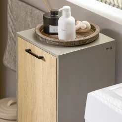 Armoire de Salle de Bain, Armoire à Linge, Corbeille à Linge, BZR132-NG, SoBuy
