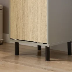 Armoire de Salle de Bain, Armoire à Linge, Corbeille à Linge, BZR132-NG, SoBuy