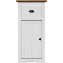 Armoire de salle de bain BODO blanc et marron 44x30x90 cm vidaXL