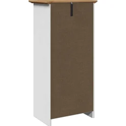 Armoire de salle de bain BODO blanc et marron 44x30x90 cm vidaXL