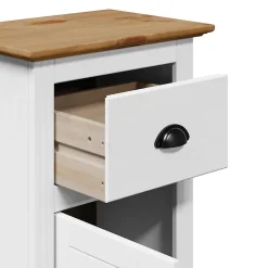 Armoire de salle de bain BODO blanc et marron 44x30x90 cm vidaXL