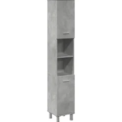 Armoire de salle de bain Gris béton 30x30x179 cm Aggloméré vidaXL