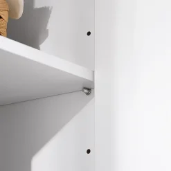 Armoire de Salle de Bain Sac à Linge, Portes, 2 Paniers à Linge, BZR150-W, SoBuy