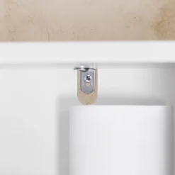 Armoire de Salle de Bain Sac à Linge, Portes, 2 Paniers à Linge, BZR150-W, SoBuy
